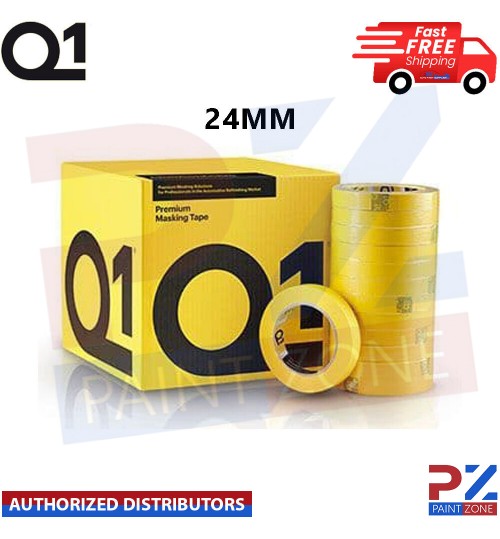 Q1 MASKING TAPE PREMIUM AUTOMOTIVE 110c - Box of 1" 24mm x 50m Roll of 36